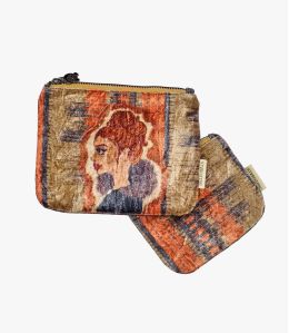 VANITY PEPITA ORANGE Pochette en Viscose, coton pour Femme 21 x 15 cm/16 x 12 cm - Essentiels d'hiver - Storiatipic VANITY PEPITA ORANGE Pochette en Viscose, coton pour Femme 21 x 15 cm/16 x 12 cm - Essentiels d'hiver - Storiatipic