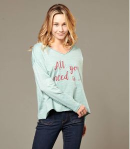 VIKI UNI AQUA T-shirt en Coton pour Femme - Essentiels d'hiver - Storiatipic VIKI UNI AQUA T-shirt en Coton pour Femme - Essentiels d'hiver - Storiatipic
