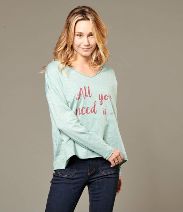 VIKI UNI AQUA Katoenen T-shirt voor dames - Benodigdheden voor de winter - Storiatipic