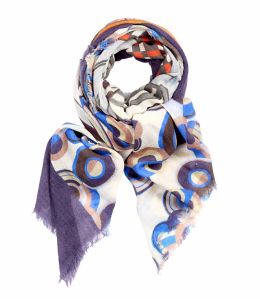 CASSY Foulard en Laine, nylon pour Femme 100 x 190 cm - 4