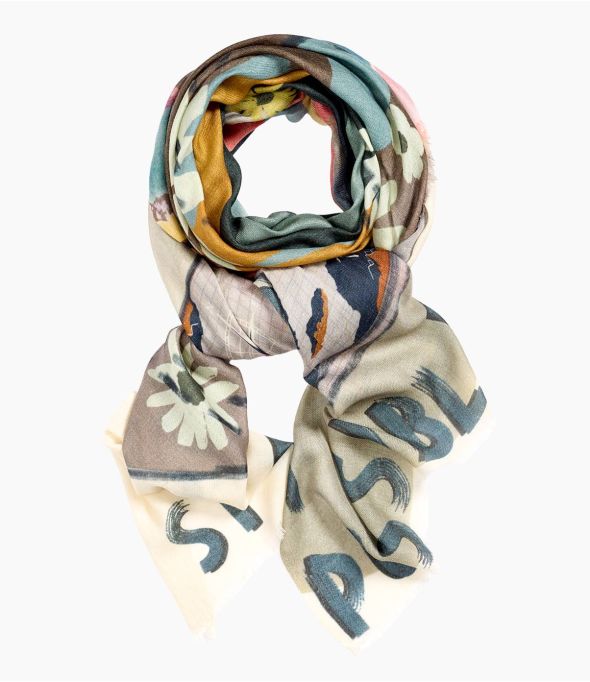 Bufanda de lana de seda para mujer JANET 100 x 200 cm - Winter Essentials - Storiatipic