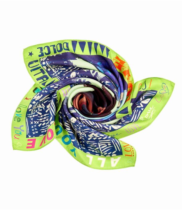 TERESA Bandana in seta da donna 65 x 65 cm - Essenziali per l'inverno - Storiatipic