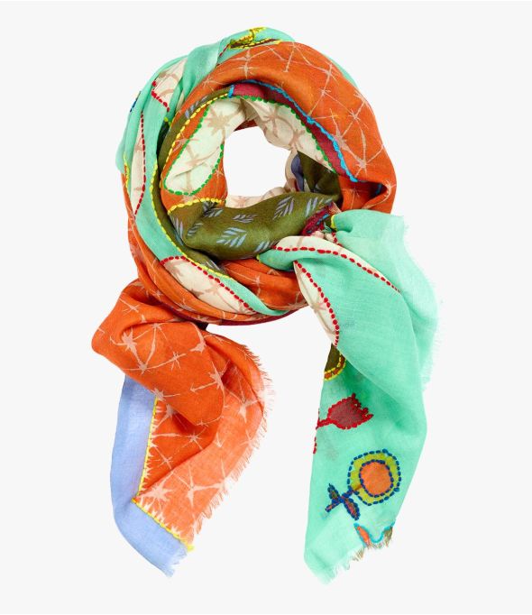 AUBE Wollschal, Stickerei für Damen 100 x 200 cm - Winter-Essentials - Storiatipic