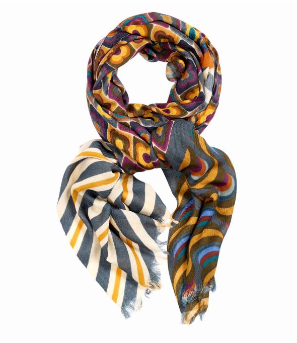CECILE Wol, zijden sjaal voor dames 70 x 190 cm - Benodigdheden voor de winter - Storiatipic