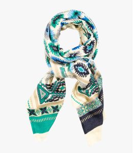 DORA Foulard en Laine, soie pour Femme 75 x 190 cm - 6