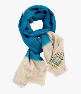 FEU Wool scarf, Women's Silk 140x200 cm Storiatipic - 6