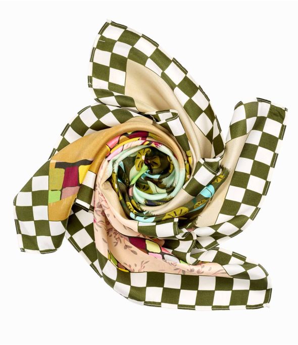 TAKE Bandana in seta da donna 65 x 65 cm - Essenziali per l'inverno - Storiatipic
