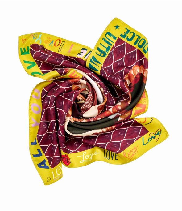TERESA Bandana in seta da donna 65 x 65 cm - Essenziali per l'inverno - Storiatipic