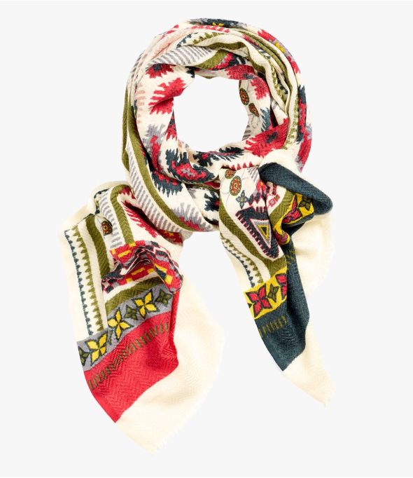 DORA Écharpe en Laine, soie pour Femme 75 x 190 cm - Essentiels d'hiver - Storiatipic