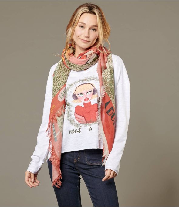 PEPITA Foulard en Laine, coton pour Femme 140 x 140 cm - Winter Essentials - Storiatipic