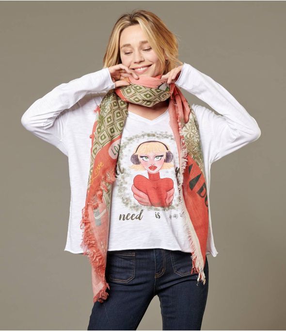 PEPITA Foulard en Laine, coton pour Femme 140 x 140 cm - Winter Essentials - Storiatipic