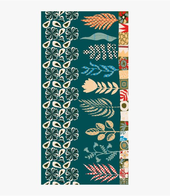 ADELIE Wollen sjaal met borduursel voor dames 100 x 200 cm - Benodigdheden voor de winter - Storiatipic