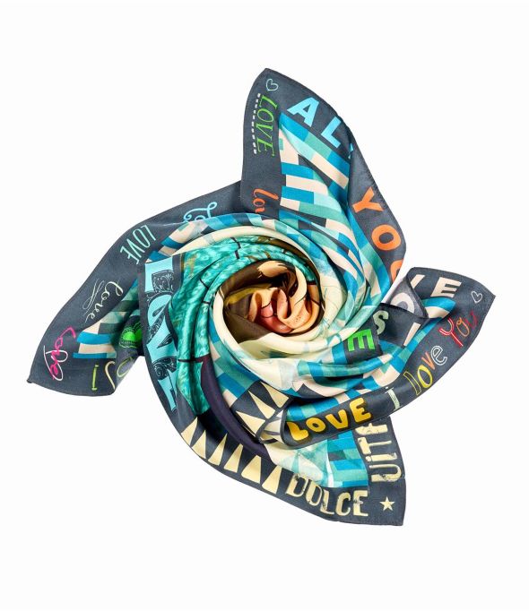 TERESA Bandana in seta da donna 65 x 65 cm - Essenziali per l'inverno - Storiatipic