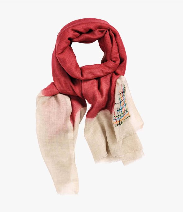 Bufanda de lana de seda FEU para mujer 140x200 cm - Winter Essentials - Storiatipic