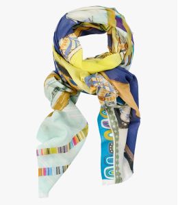 Katoen LORETTE, jacquard voor dames 100 x 200 cm - - Storiatipic Katoen LORETTE, jacquard voor dames 100 x 200 cm - - Storiatipic