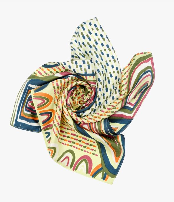 TILDA Bandana en soie pour Femme 65 x 65 CM - - Storiatipic