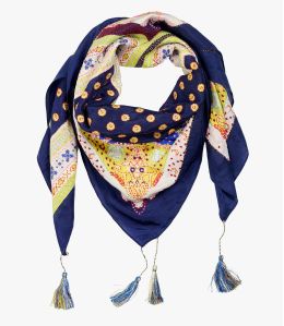 TRESOR Grand carré en Soie, broderies pour Femme 100 X 100 CM - Essentiels d'hiver - Storiatipic TRESOR Grand carré en Soie, broderies pour Femme 100 X 100 CM - Essentiels d'hiver - Storiatipic