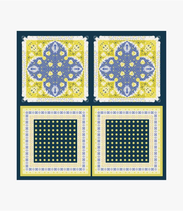 TRESOR groot zijden vierkant, borduurwerk voor vrouwen 100 x 100 cm - Benodigdheden voor de winter - Storiatipic