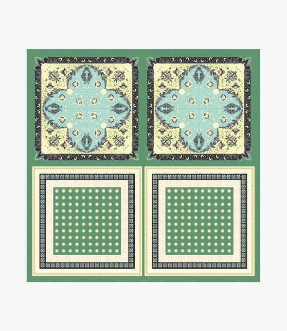 TRESOR bordado cuadrado de seda grande para mujer 100 x 100 cm - Winter Essentials - Storiatipic
