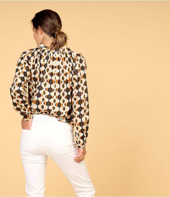 AGNES DECO ORANGE en coton pour Femme - - Storiatipic