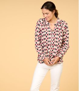 AGNES DECO ROSE Blouse en coton pour Femme - 1