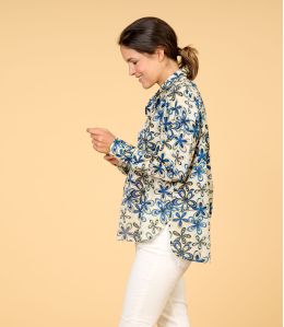 ACCOGLIENTE MARGHERITA BLU in cotone per Donna - - Storiatipic ACCOGLIENTE MARGHERITA BLU in cotone per Donna - - Storiatipic