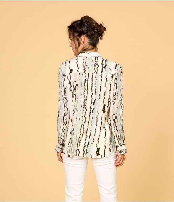 FRAN EAU CIEL en viscose pour Femme - - Storiatipic