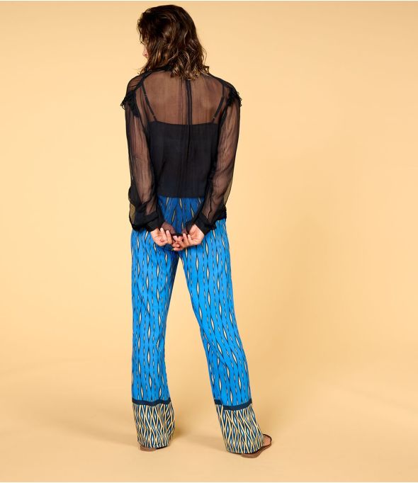 SASHA DIAMOND BLEU en viscose pour Femme - - Storiatipic