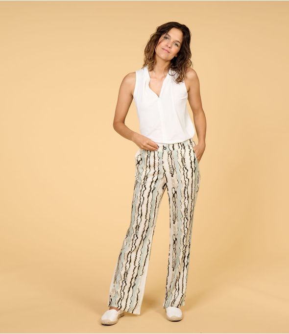 SASHA EAU CIEL en viscose pour Femme - - Storiatipic