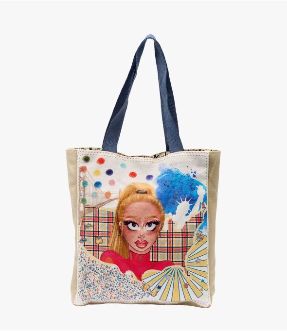 CARRY ROSE Cotone da Donna 30X35X6CM - - Storiatipic