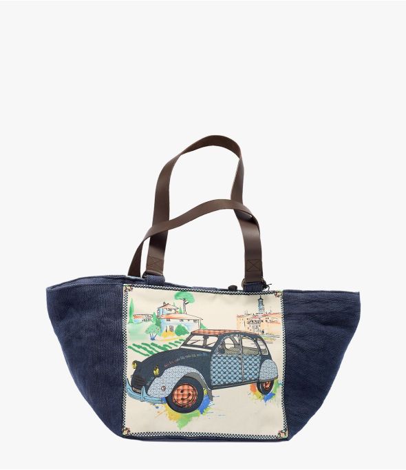 TOBY CLOTILDE in iuta, cotone, poliestere, pelle, ricamo da donna 25x25x25cm - - Storiatipic