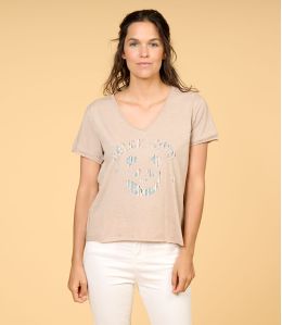 VITA DOLCE BEIGE in cotone da donna - - Storiatipic VITA DOLCE BEIGE in cotone da donna - - Storiatipic