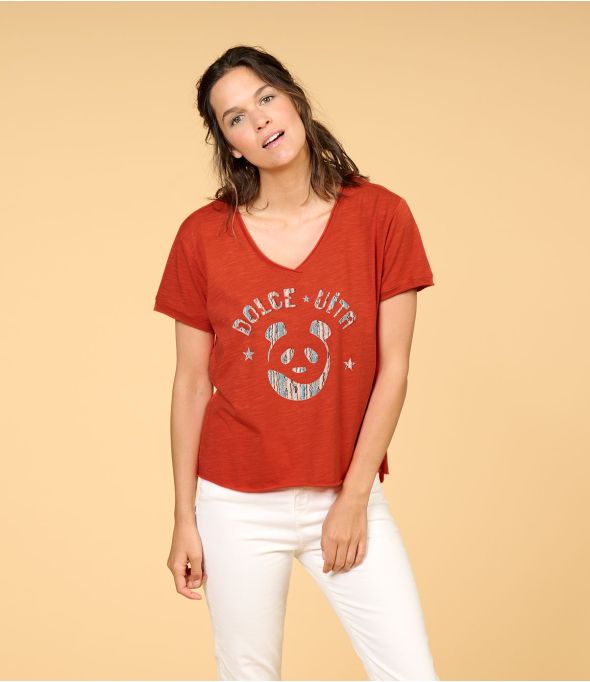 VITA DOLCE CORAL in cotone da donna - - Storiatipic