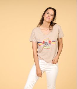 VITA EVASION BEIGE T-shirt en Coton pour Femme - 1