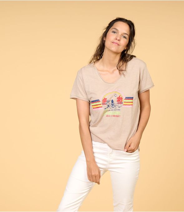 VITA EVASION BEIGE en algodón para mujer - - Storiatipic