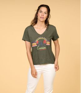 VITA EVASION KHAKI en algodón para mujer - - Storiatipic VITA EVASION KHAKI en algodón para mujer - - Storiatipic