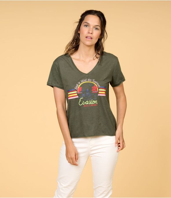 VITA EVASION KHAKI en algodón para mujer - - Storiatipic