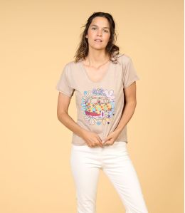VITA VAN BEIGE T-shirt en Coton pour Femme - 1