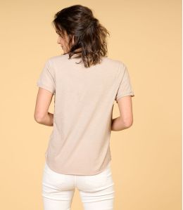 VITA VAN BEIGE T-shirt en Coton pour Femme - 2