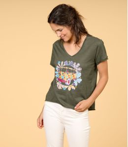 VITA VAN KAKI T-shirt en Coton pour Femme - 1
