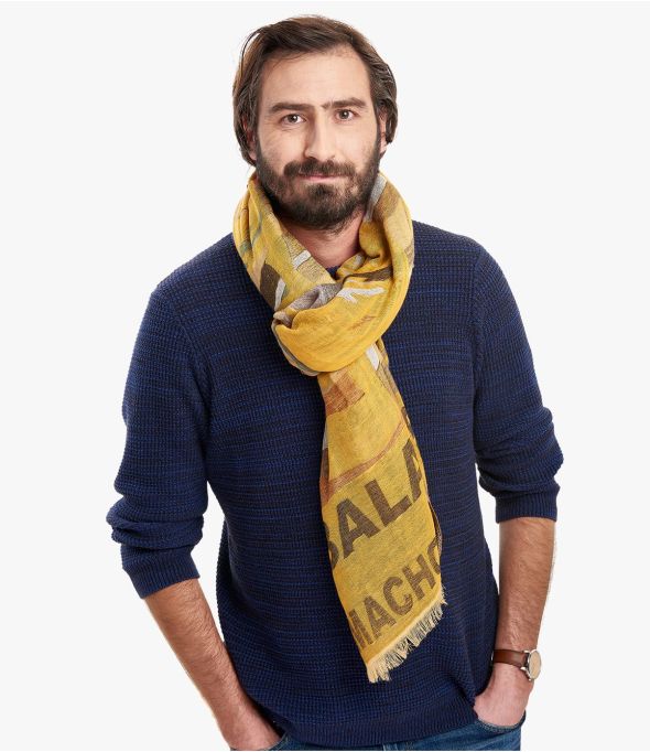CHINO Echarpe en Coton, laine pour Homme 70 x 200 CM - Essentiels d'hiver - Storiatipic