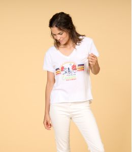 VITA EVASION BLANC T-shirt en Coton pour Femme - 1