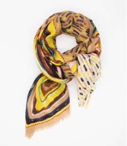 ADJA Écharpe en Laine, broderies - - Storiatipic ADJA Écharpe en Laine, broderies - - Storiatipic