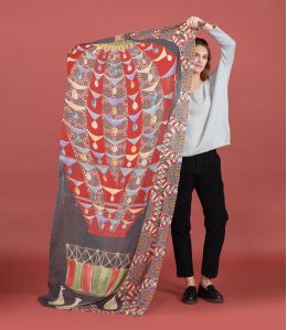 DEBRA Écharpe en Laine, Soie couleur Anthracite pour Femme Storiatipic - - Storiatipic DEBRA Écharpe en Laine, Soie couleur Anthracite pour Femme Storiatipic - - Storiatipic