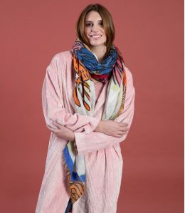 ELOISE Écharpe en Laine, Soie couleur Anis pour Femme Storiatipic - - Storiatipic ELOISE Écharpe en Laine, Soie couleur Anis pour Femme Storiatipic - - Storiatipic