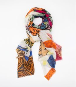 ELOISE Écharpe en Laine, Soie couleur Anis pour Femme Storiatipic - - Storiatipic ELOISE Écharpe en Laine, Soie couleur Anis pour Femme Storiatipic - - Storiatipic