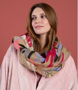 FLORE Écharpe en Laine couleur Beige pour Femme Storiatipic - - Storiatipic FLORE Écharpe en Laine couleur Beige pour Femme Storiatipic - - Storiatipic