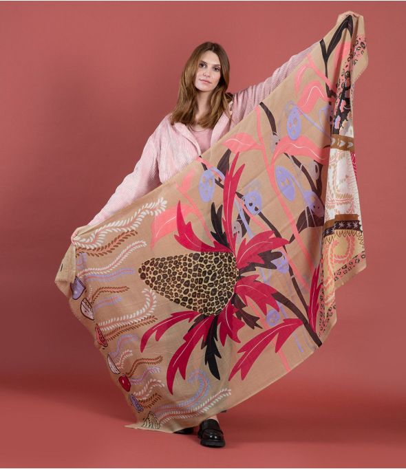 FLORE Sciarpa in lana - - Storiatipic