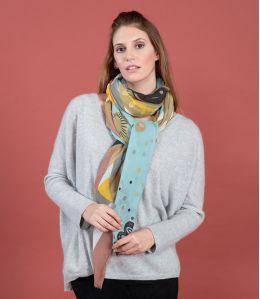 FRANKA Écharpe en Laine couleur Beige pour Femme Storiatipic - - Storiatipic FRANKA Écharpe en Laine couleur Beige pour Femme Storiatipic - - Storiatipic