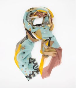 FRANKA Écharpe en Laine couleur Beige pour Femme Storiatipic - - Storiatipic FRANKA Écharpe en Laine couleur Beige pour Femme Storiatipic - - Storiatipic
